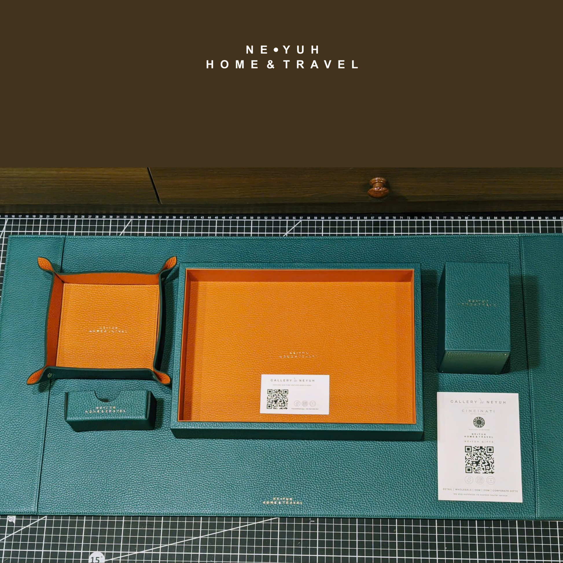 LEATHER OFFICE DESK SETS