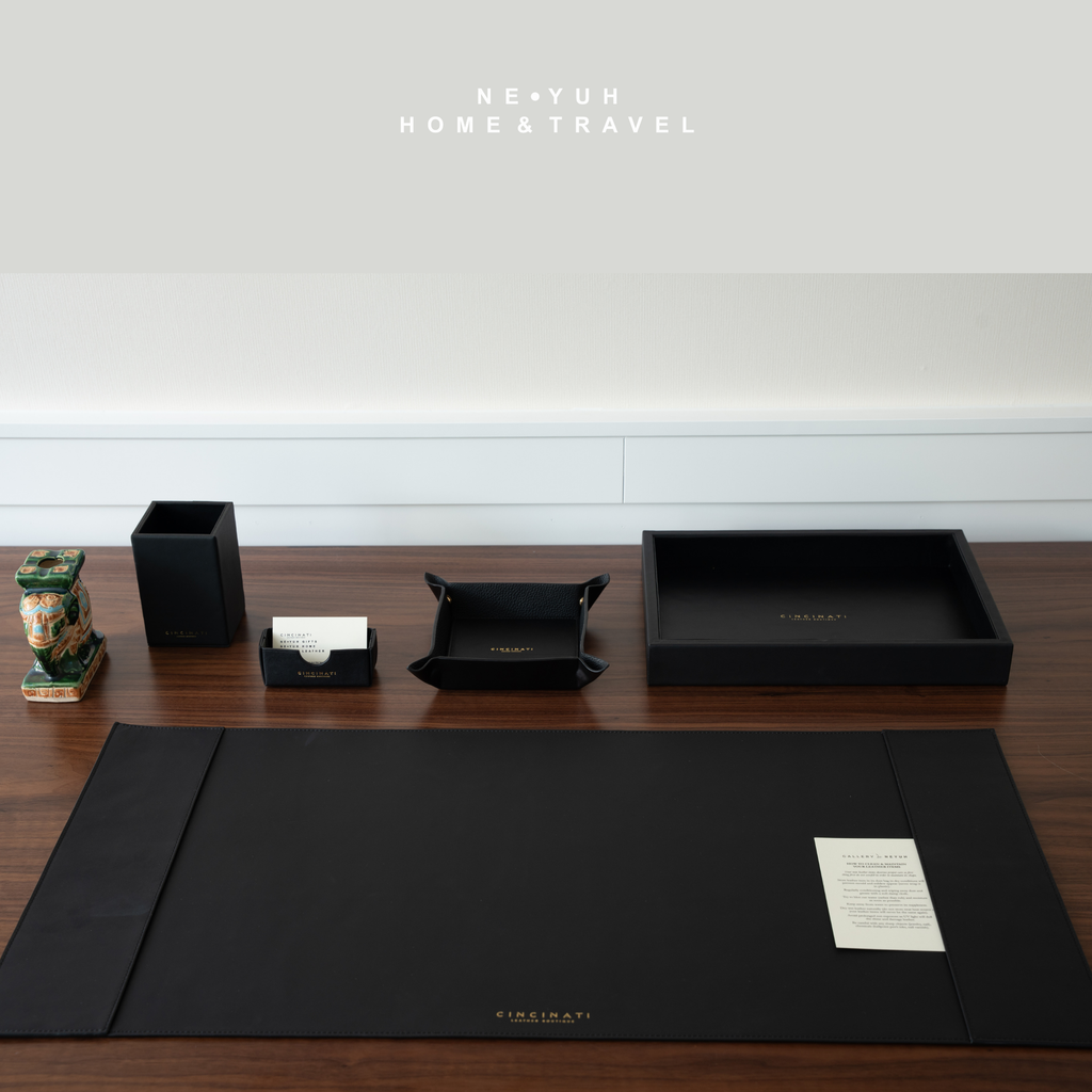 LEATHER OFFICE DESK SETS