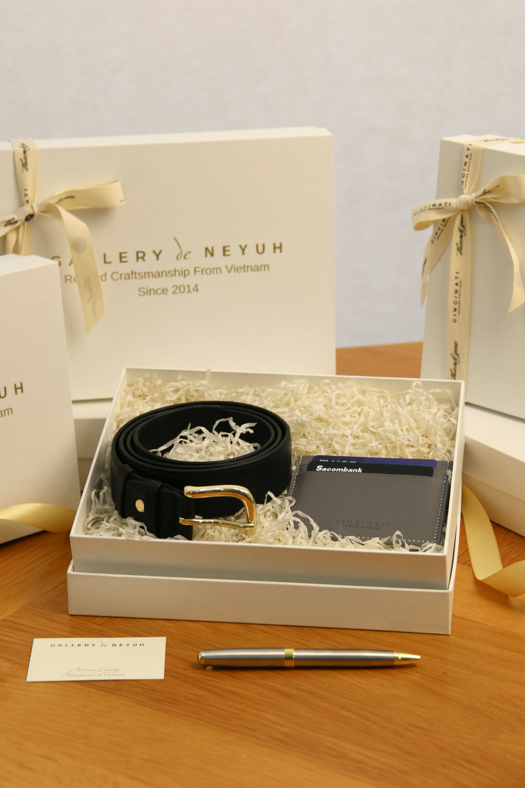 SET #6 - BELT AND SLIM CARD WALLET