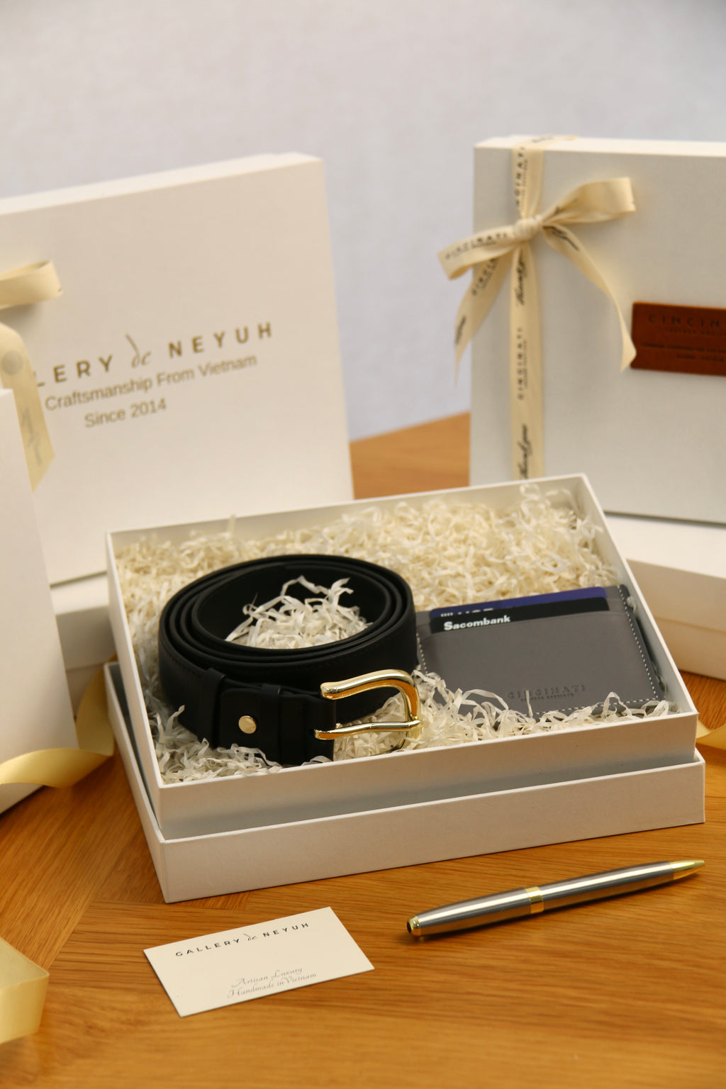 SET #6 - BELT AND SLIM CARD WALLET