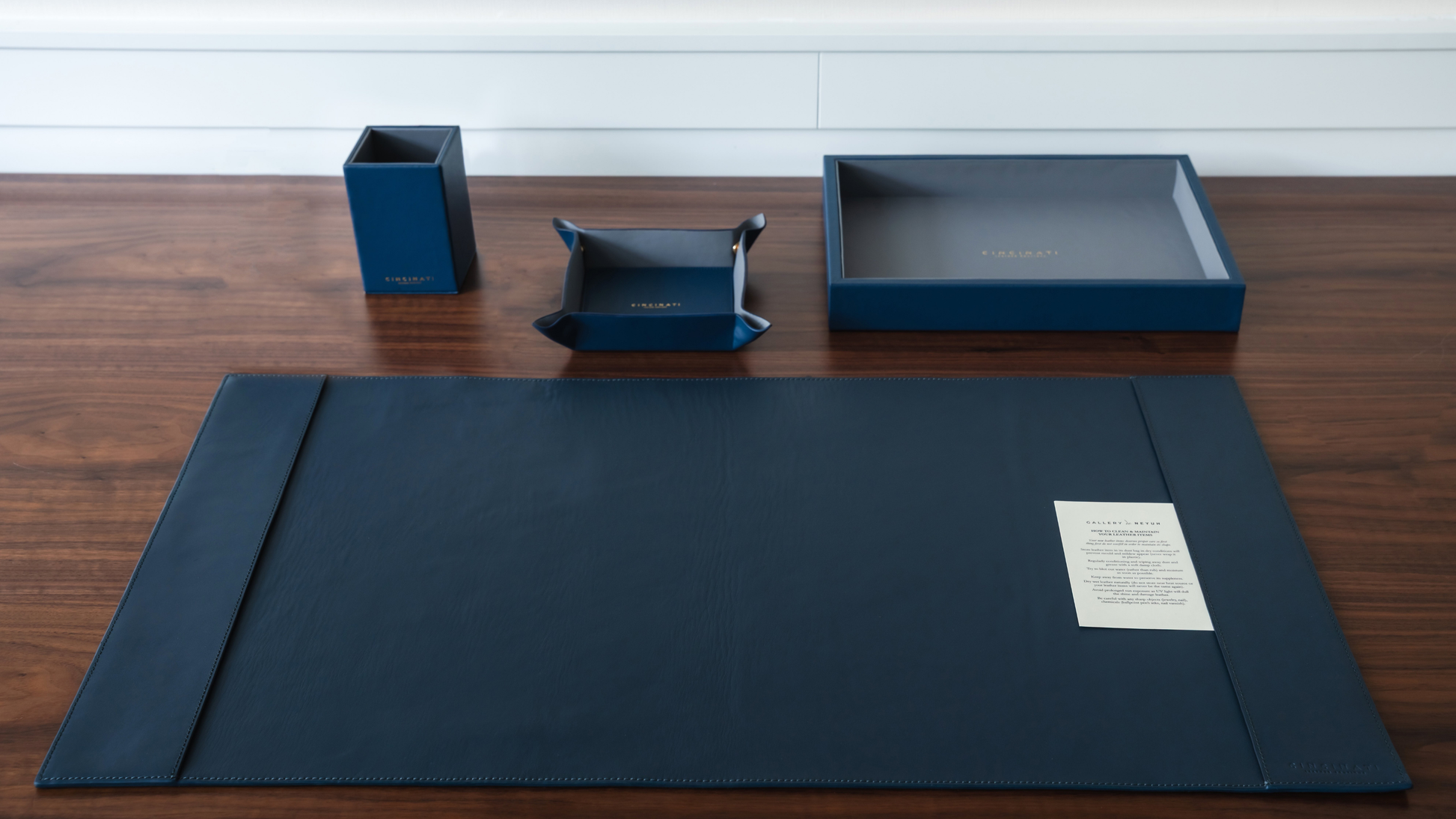 LEATHER OFFICE DESK SETS