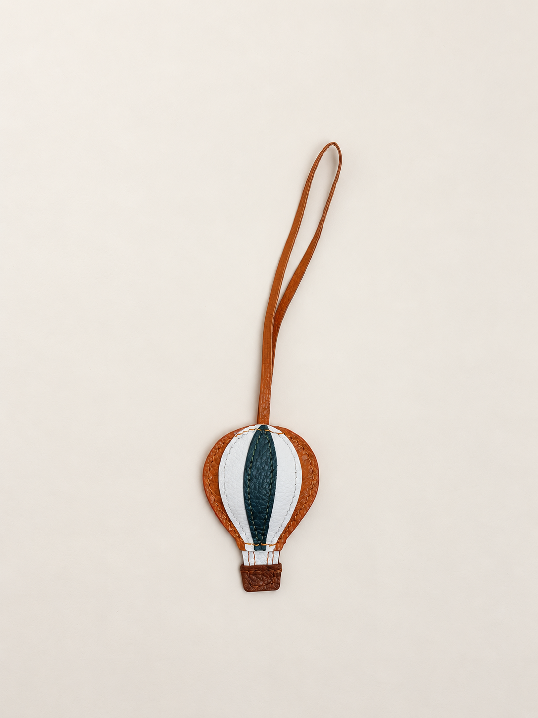 Mongolfiera leather bag charm