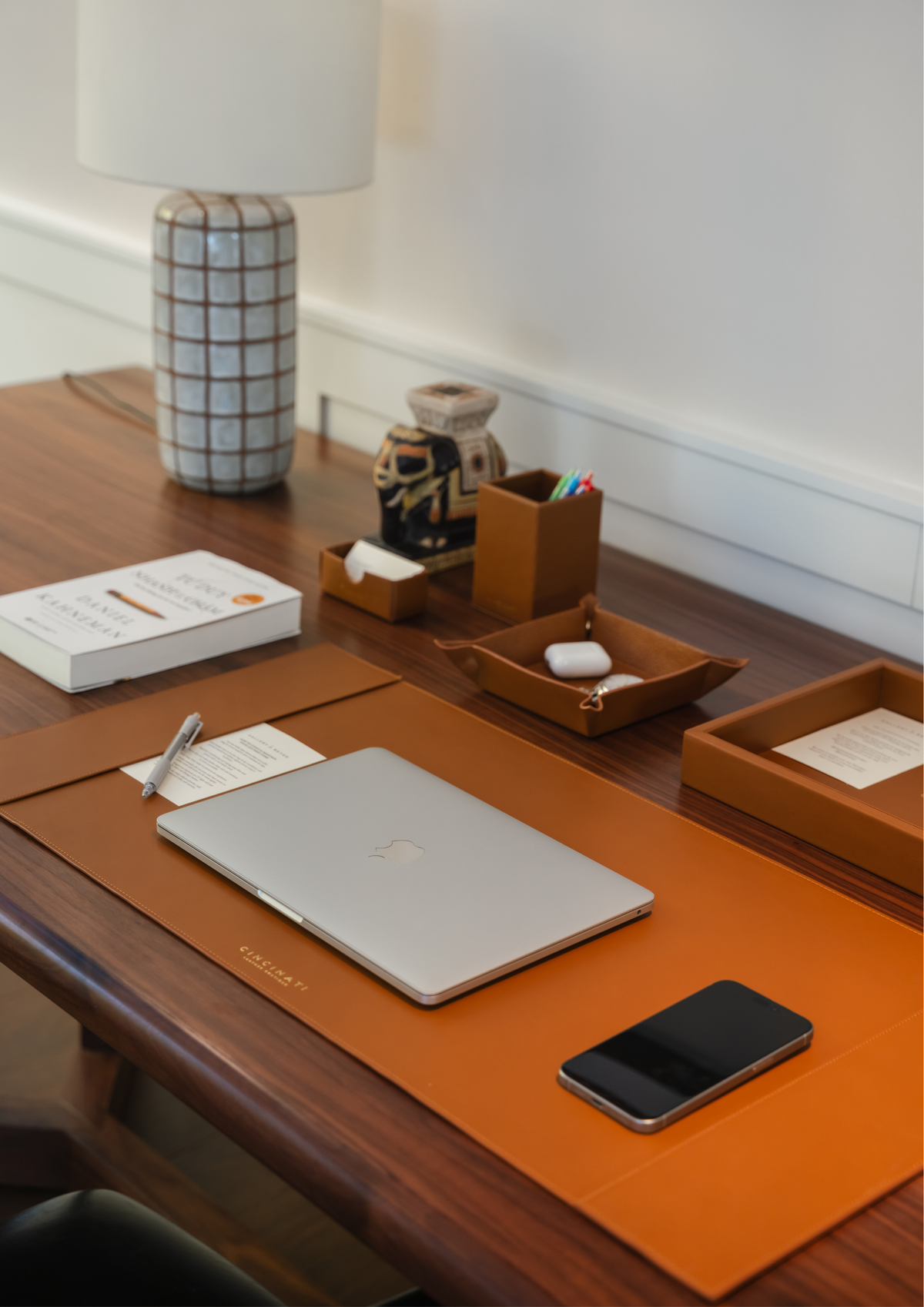 Leather Office Desk Set