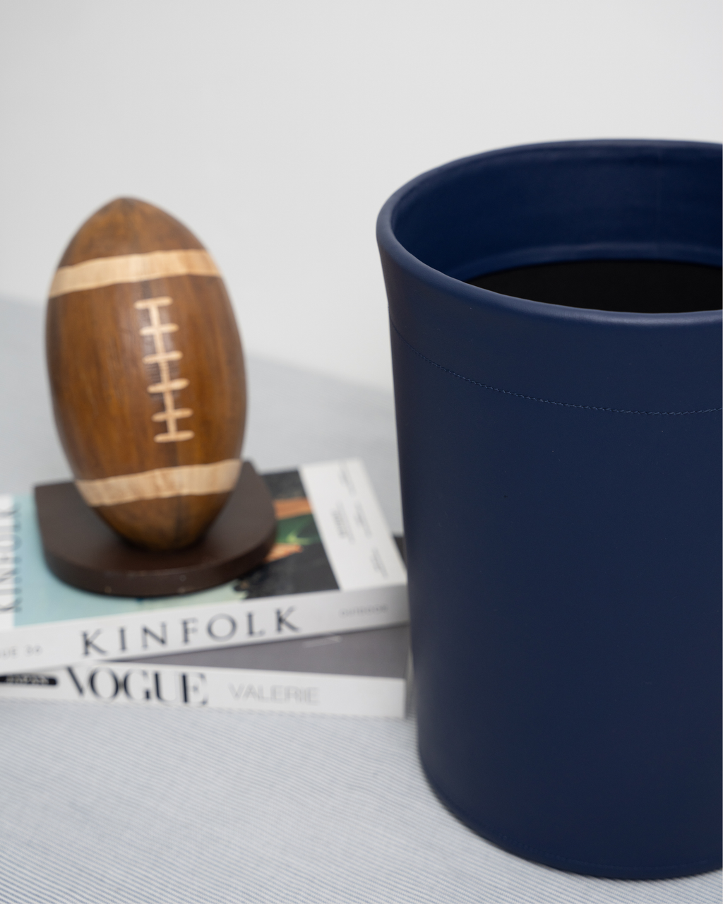 HANDCRAFTED LEATHER WASTE BIN