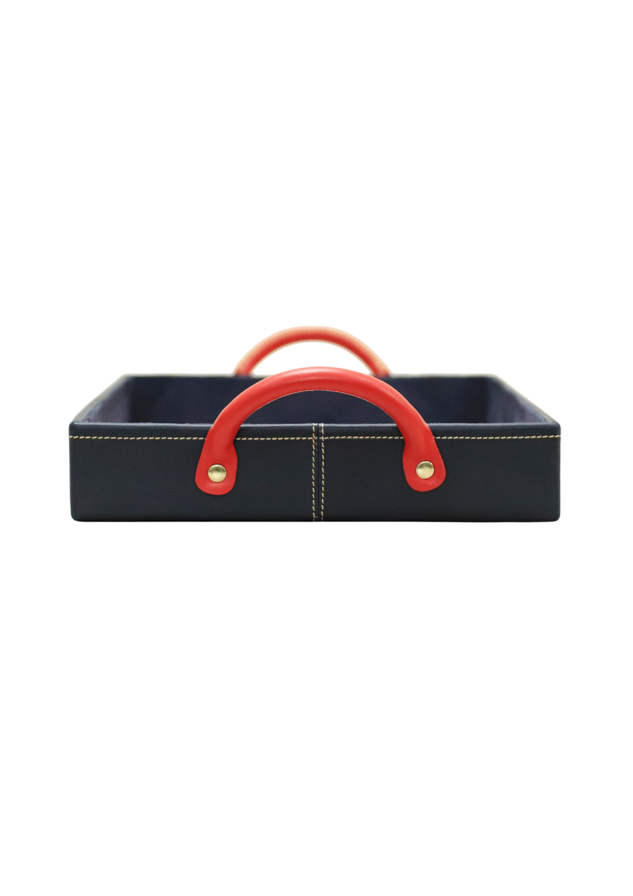 NICOLAS RECTANGULAR LEATHER TRAY